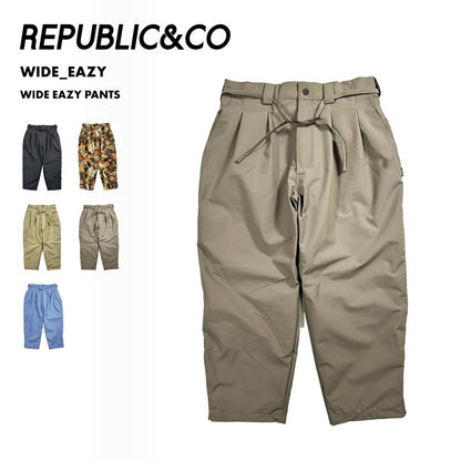 Republic & Co/リパブリック メンズ スノーウェア パンツ WIDE EAZY PANTS 2024-25 SNOW WIDE_EAZY スノボウェア スノーボードウェア スキーウェア ボードウェア 防寒 ブランド おしゃれ 男性用