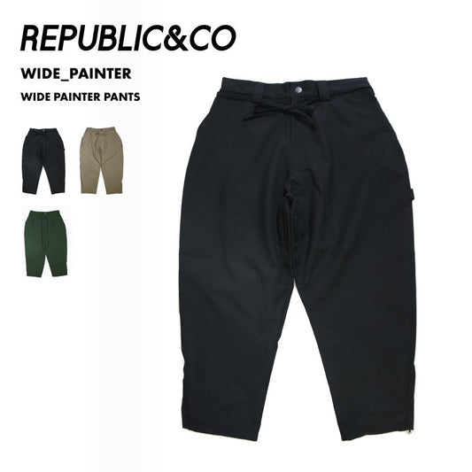 Republic & Co/リパブリック メンズ スノーウェア パンツ WIDE PAINTER PANTS 2024-25 SNOW WIDE_PAINTER スノボウェア スノーボードウェア スキーウェア ボードウェア 防寒 ブランド おしゃれ 男性用