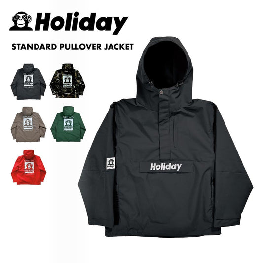 HOLIDAY/ホリデー メンズ スノージャケット STANDARD PULLOVER JACKET 2025-26SNOW STANDARD_PULLOVER_JACKET スノーウェア スノー スキー スノボ スノーボード ウインタースポーツ フード調節 薄手 胸ポケット ベンチレーション 男性用
