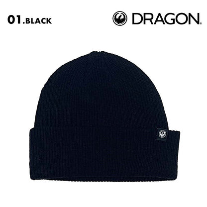 DRAGON/ドラゴン ニット帽 WATCH BEANIE 2024-25 SNOW WATCH_BEANIE ビーニー ニット帽子 防寒 スノボ スノー ブランド おしゃれ 黒 青 スノーボード 男性用 女性用【メール便発送 24FW-01】