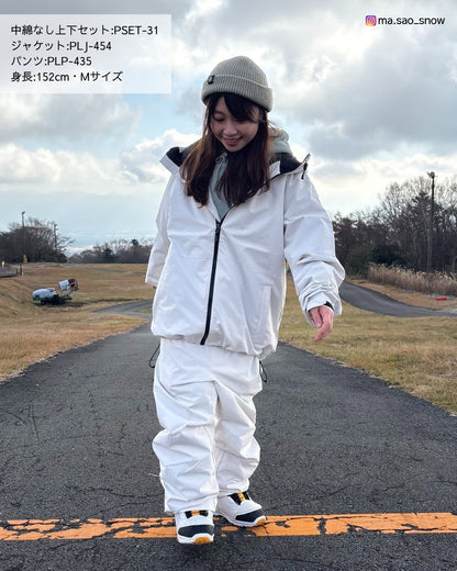 スノーボードウェア メンズ レディース パンツ単品 中綿なし スキーウェア 撥水 ルーズシルエット 春スキー 25-26モデル PONTAPES/ポンタぺス PLP-435