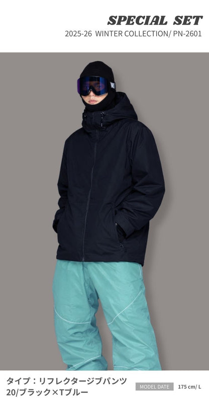 《上下で9,900円》 スノーボードウェア メンズ レディース 上下セット ジャケット パンツ スキーウェア ボードウェア スノボウェア スノボーウェア ボードウェア ウエア パンツ スノーボード スノボー スキー スノーウェア おしゃれ 大きいサイズ PN-2601