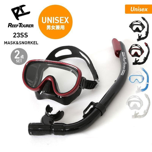 Reef Tourer Men's &amp; Women's Mask &amp; Snorkel 2-Piece Set RC0112 Snorkel Snorkeling Underwater Glasses Underwater Glasses Underwater Glasses Sea Bathing For Men Women 