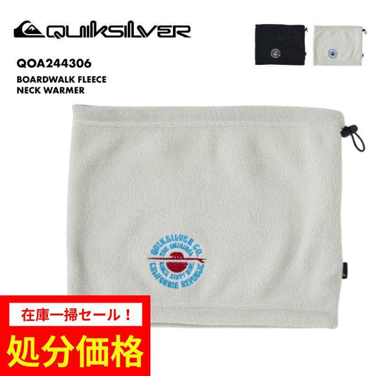 QUIKSILVER/クイックシルバー メンズ ネックウォーマー BOARDWALK FLEECE NECK WARMER 2024 FALL&WINTER QOA244306 防寒 マフラー フリース スキー スノボ 調節可能 普段使い ワンポイント 暖かい 男性用[メール便発送 24FW-02]