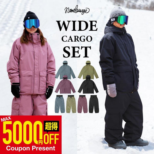 Drizzler Top and Bottom Set Snowboard Wear Men's Women's namelessage NS-39SET 