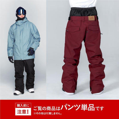 スノーボードウェア メンズ レディース パンツ単品 ベーシック 無地 レギュラーシルエット 防寒 撥水 防風 24-25モデル namelessage/ネームレスエイジ age-736ST