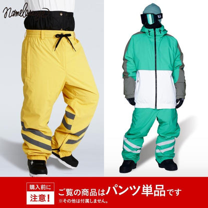 [クリアランスセール] スノーボードウェア パンツ 単品 メンズ レディース リフレクター スキーウェア ジョガーパンツ スノーパンツ 光るウェア 中綿入り 撥水 防寒 23-24モデル namelessage/ネームレスエイジ age-741RN
