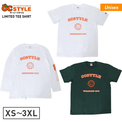レディース メンズ OC オリジナルTシャツ  全3色 【OCSTYLE/オーシースタイル】{OCTEE}