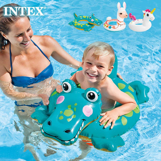 INTEX/インテックス キッズ 浮き輪 ビッグアニマルリング 58221 フロート うきわ 浮き袋 ワニ アルパカ ユニコーン ビーチ 海水浴 プール 2021 SUMMER ジュニア 子供用 こども用 男の子用 女の子用