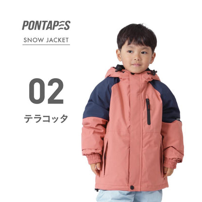 Raglan color scheme Jacket 100~150 cm Snowboard wear Junior PONTAPES PPJJ-120 