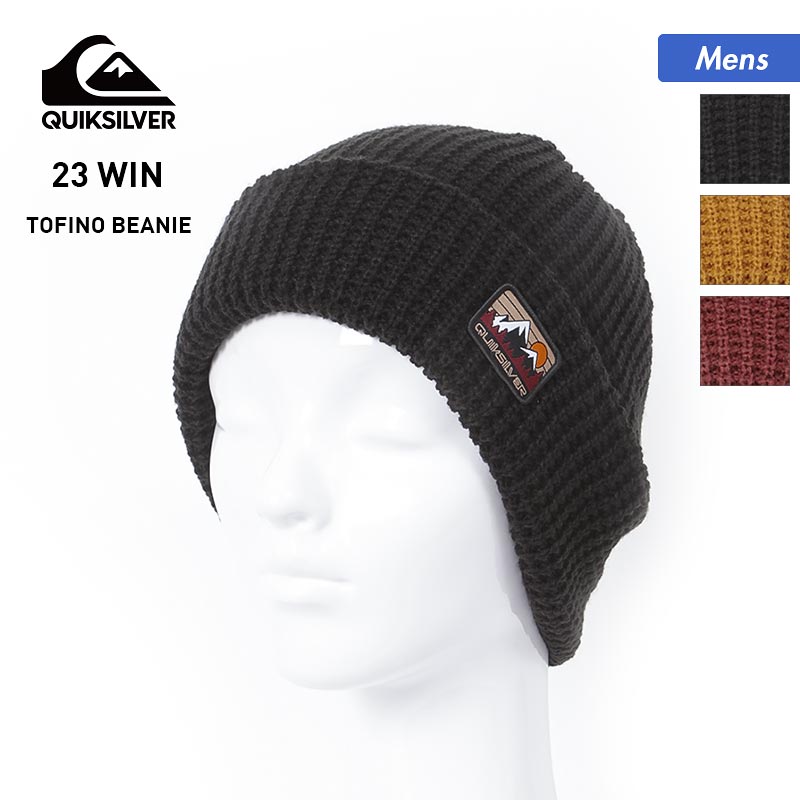 QUIKSILVER/quiksilver men's double knit hat EQYHA03330 hat knit cap beanie folded bifold ski snowboard snowboard cold protection for men [mail delivery 22FW-03] 