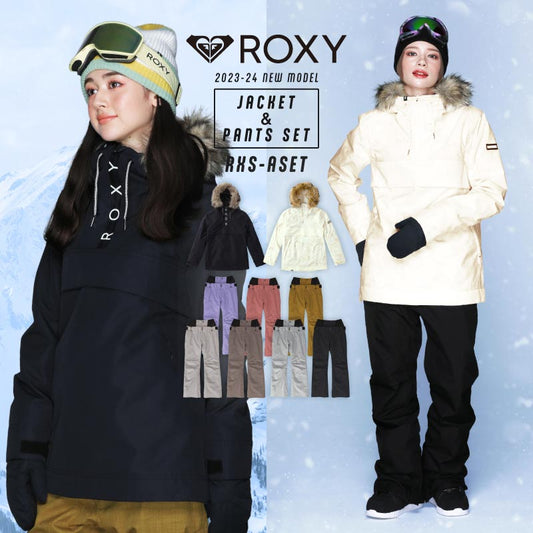 SHELTER JK Top and Bottom Set Snowboard Wear Ladies ROXY SCOLAR RXS-ASET 