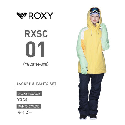 レディース HIGHRIDGE HOODIE JK スノーボードウェア 上下セット ERJTJ03428 ROXY ＆ iCEPARDAL RXS-CSET