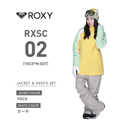 レディース HIGHRIDGE HOODIE JK スノーボードウェア 上下セット ERJTJ03428 ROXY ＆ iCEPARDAL RXS-CSET