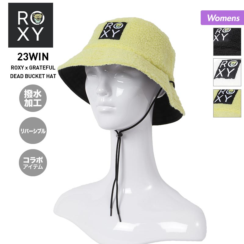 ROXY Women's GRATEFUL DEAD Collaboration Hat RHT223402 Hat Hat Bucket Hat Grateful Dead Boa Water Repellent Cold Protection Snowboard Snowboard Ski Women 