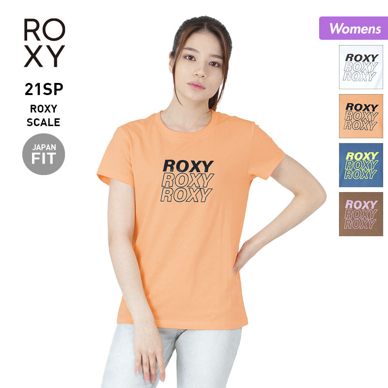 ROXY Women's short-sleeved T-shirt RST211074 T-shirt tops logo for women [shipped by mail _22SS08] 