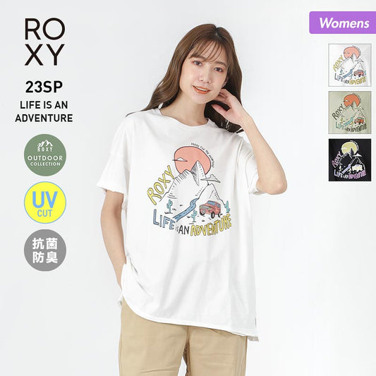 ROXY/ロキシー レディース 半袖 Tシャツ RST231820 ティーシャツ トップス UVカット 抗菌防臭 ロゴ 柄 女性用【メール便発送 23SS-03】