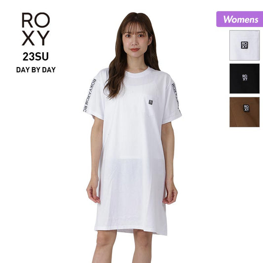 ROXY/록시 레이디스 롱 길이 반소매 T셔츠 RDR232021 원피스 롬퍼스 티셔츠 여성용【메일편 발송 23SS-09】 