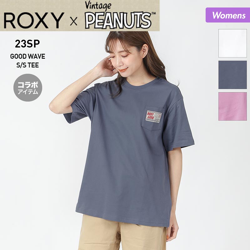 ROXY Women's Short Sleeve T-shirt PEANUTS Collaboration RST231103 T-shirt Tops Snoopy For Women [Mail Delivery 23SS-03] 