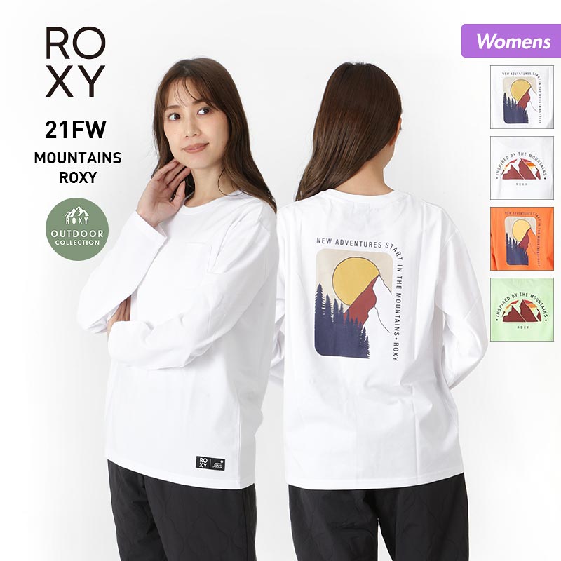 ROXY Women's Long T-shirt RLT214037 T-shirt Long-sleeved T-shirt Tops Long T For women [Shipping by mail_21FW10] 