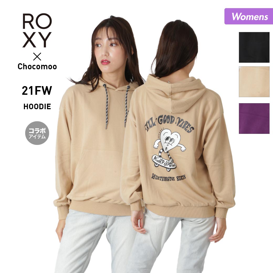 ROXY Women's Pullover Hoodie RPO214624T Pull Hoodie Long Sleeve Hooded Back Print Chocomoo For Women 