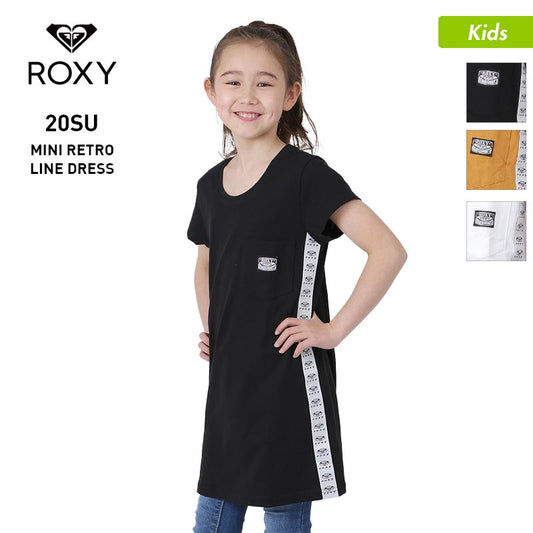 ROXY/록시 키즈 롱 길이 반소매 T셔츠 TDR202102 티셔츠 로고 프린트 주니어 어린이용 어린이용 소년 소녀용 