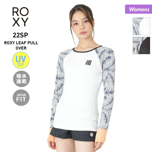 ROXY Women's Long Sleeve Rash Guard RLY221058 T-shirt Type Water Absorbent Quick Dry UV Cut Swimsuit Beach Sea Bathing Pool For Women 