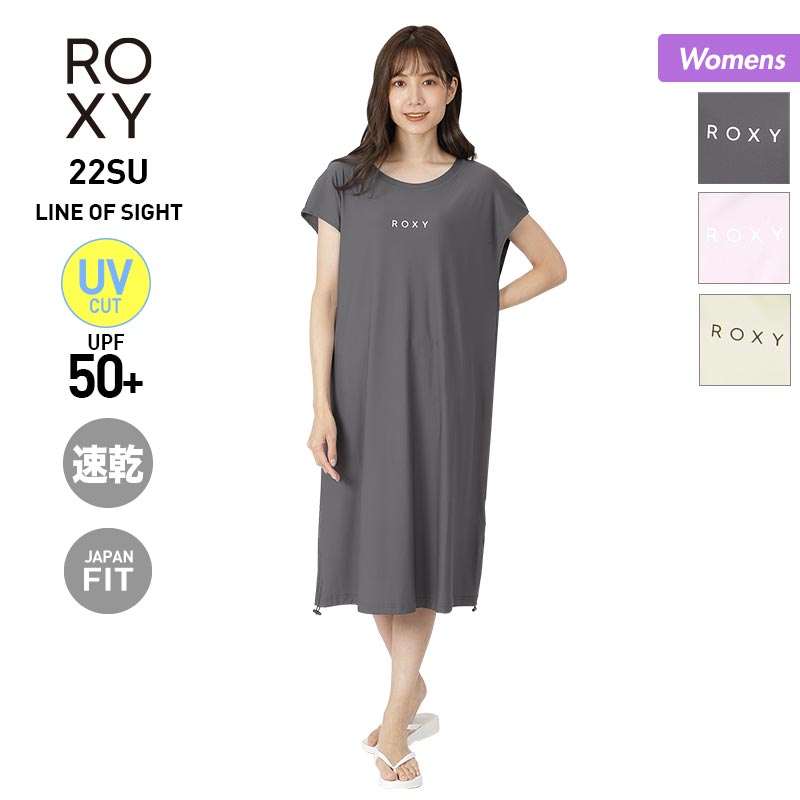 ROXY/ロキシー レディース ロング丈 ラッシュガード ワンピース RLY222048 ドレスタイプ UVカット UPF50＋ 速乾 カバーアップ ビーチ 海水浴 プール 女性用【メール便発送_22SS-09】