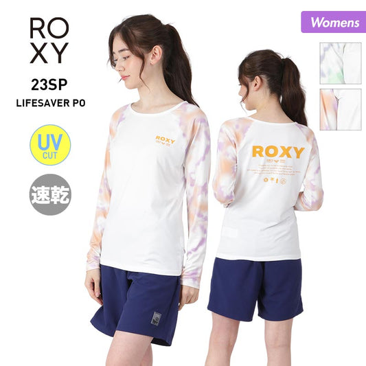 ROXY Women's Short Sleeve Rash Guard RLY231030 T-shirt Type T-shirt Quick-drying UV Cut Swimsuit Mizugi UV Cut Beach Sea Bathing Pool For Women [Mail Delivery 23SS-04] 