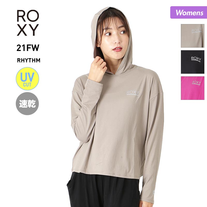 ROXY Women's Long Sleeve T-shirt RLT214539 Open Back UV Cut Quick Dry T-shirt for Women 