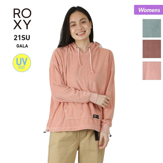 ROXY Women's Long Sleeve Pullover Hoodie RPO212052 Pull Parka Pile Fabric Toweling UV Protection For Women 