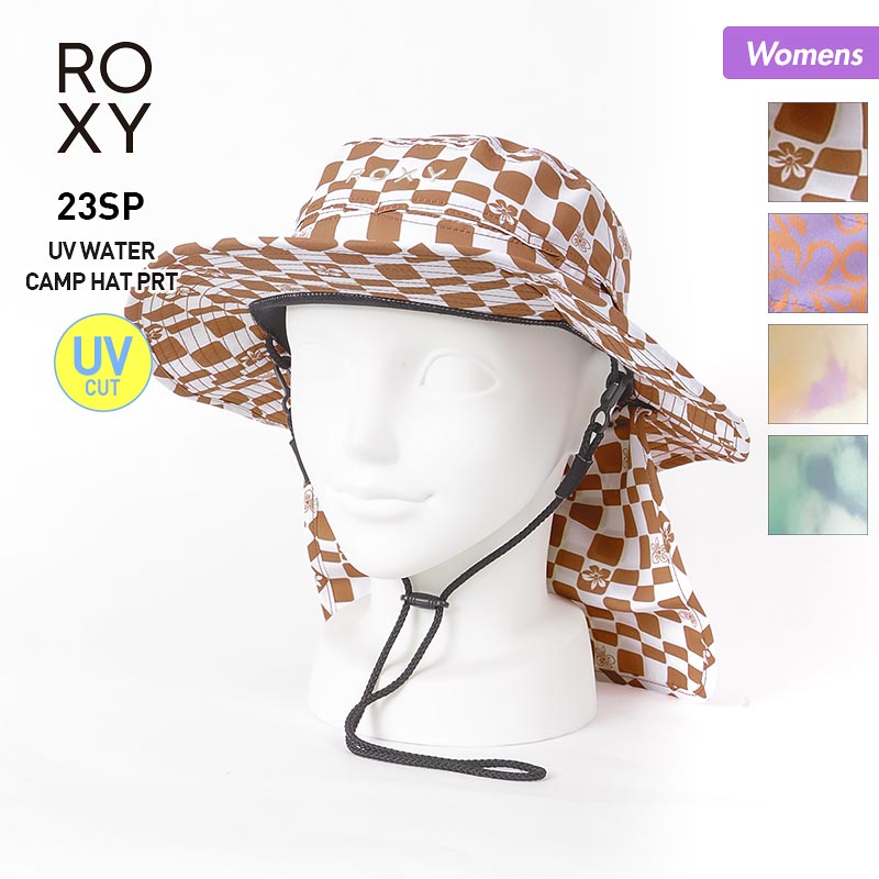 ROXY/ロキシー レディース サーフハット 帽子 RSA231716 UVハット ぼうし ストラップ付き 首元日除け付き サファリハット アウトドアハット UV対策 紫外線対策 女性用