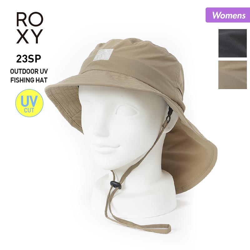 ROXY/ロキシー レディース サーフハット 帽子 RSA231711 UVハット ぼうし ストラップ付き 首元日除け付き サファリハット アウトドアハット UV対策 紫外線対策 女性用
