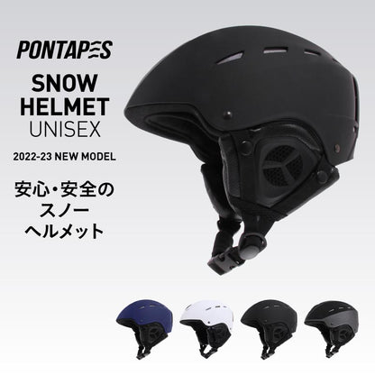Women's Men's Adult Snow Helmet Navy White Black For Snowboarding [PONTAPES] {PONH-1981} 