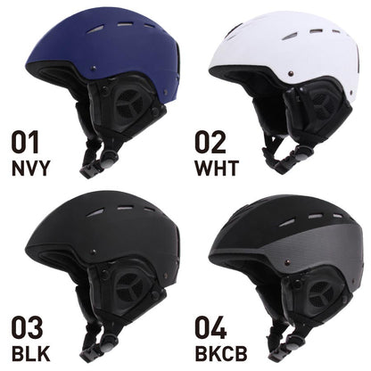 レディース メンズ 大人用 スノー ヘルメット ネイビー ホワイト ブラック スノボ用[PONTAPES/ポンタぺス]｛PONH-1981｝