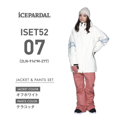 Line Reflector Top and Bottom Set Snowboard Wear Women's ICEPARDAL ISET-52