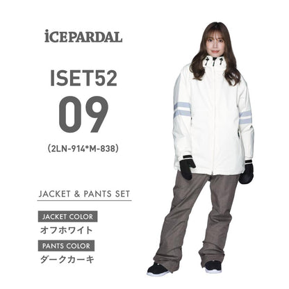 Line Reflector Top and Bottom Set Snowboard Wear Women's ICEPARDAL ISET-52