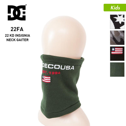 DC SHOES Kids Neck Warmer YOA224617 Neck Gaiter Neck Gaiter Back Brushed Knit Snowboarding Skiing Snowboard Cold Protection Junior For Children For Children For Boys For Girls [Mail Delivery 22FW-02] 