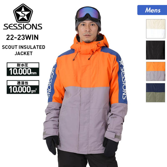 SESSIONS men's snowboard wear jacket SSFW220005 snowboard wear snow wear snow jacket upper top ski wear wear for men 