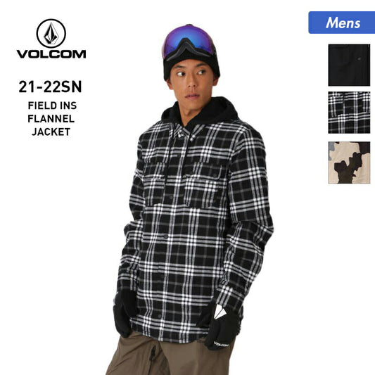 VOLCOM Men's Snowboarding Parka Jacket G1652200 Quilted Cold Protection Jacket Snowboard Wear Top Snow Wear Wear for Men 