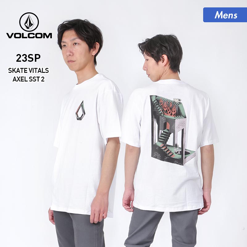 VOLCOM men's short-sleeved T-shirt AF012306 T-shirt tops logo pattern back print for men [mail delivery 23SS-03] 
