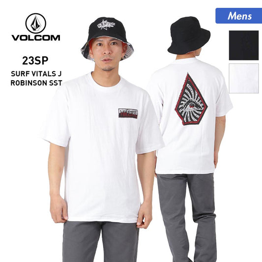 VOLCOM Men's Short Sleeve T-shirt AF012307 T-shirt Logo Back Print Tops Crew Neck For Men [Mail Delivery 23SS-06] 
