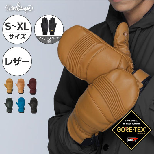 GORE-TEX smartphone touch compatible snow gloves men's women's namelessage AGE-34ML 