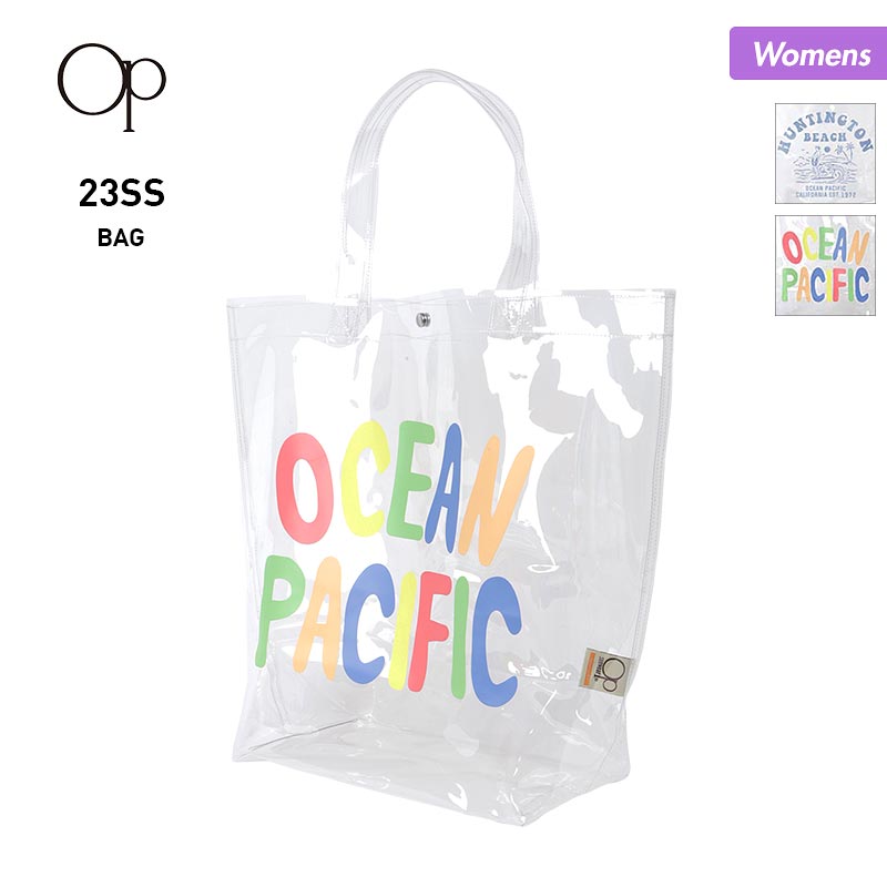 OP/Ocean Pacific Women's Clear Vinyl Bag 523921 Tote Bag Shoulder Bag Shoulder Bag Pool Swimming Beach For Women 