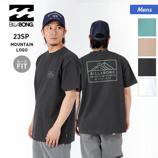BILLABONG Men's Short Sleeve T-shirt BD011-217 T-shirt Tops Loose Fit Logo Back Print For Men 