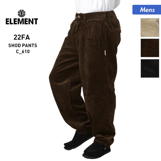 ELEMENT Men's Skateboard Pants Corduroy BC022-706 Long Pants Skateboard Bottoms for Men 