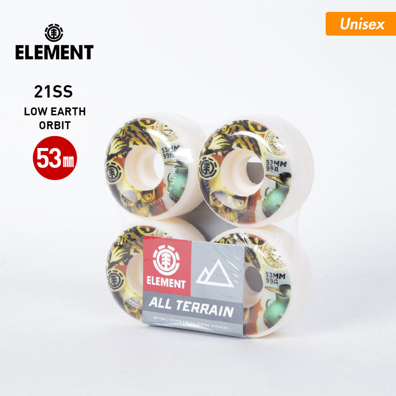 ELEMENT / element men's &amp; women's wheel set of 4 BB027-308 hardness 99A skateboard skateboard tires men's women's 