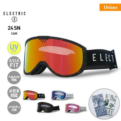 ELECTRIC/エレクトリック メンズ 平面ゴーグル(バンダナ付）  CAMスノーボードスキーウインタースポーツ保護スノボゴーグルUVカットヘルメット対応メガネ対応男性用