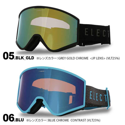 ELECTRIC/エレクトリック メンズ 平面ゴーグル  KLEVELAND スノーボード スキー ウインタースポーツ 保護 スノボゴーグル UVカット ヘルメット対応 メガネ対応 男性用