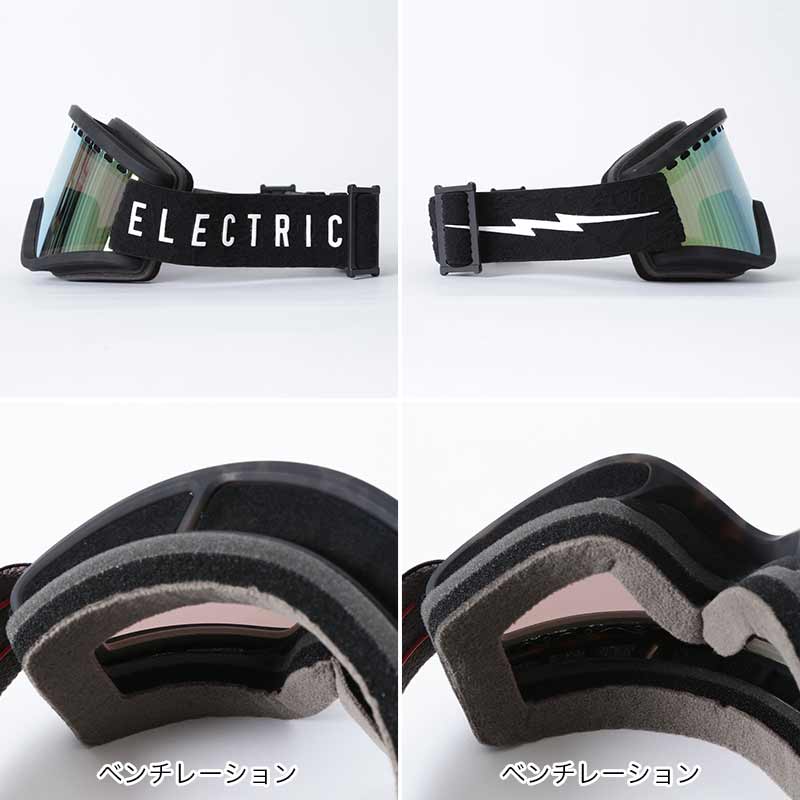 ELECTRIC/エレクトリック メンズ 平面ゴーグル  EGVスノーボードスキーウインタースポーツ保護スノボゴーグルUVカットヘルメット対応男性用